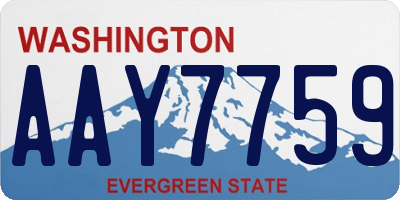 WA license plate AAY7759