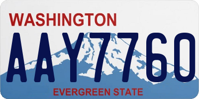 WA license plate AAY7760