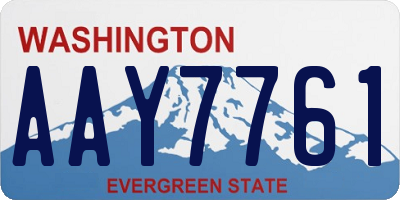 WA license plate AAY7761