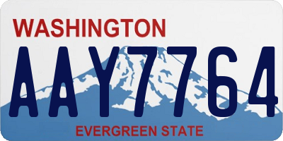 WA license plate AAY7764
