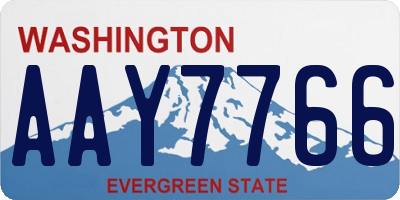 WA license plate AAY7766