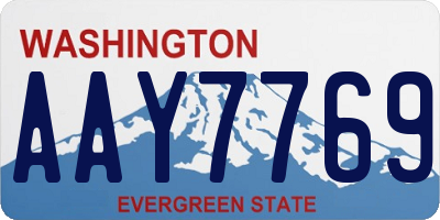 WA license plate AAY7769