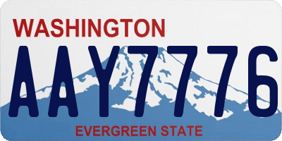 WA license plate AAY7776