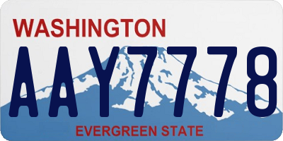 WA license plate AAY7778