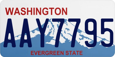 WA license plate AAY7795