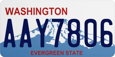WA license plate AAY7806
