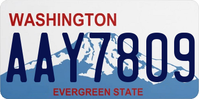 WA license plate AAY7809