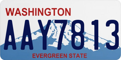 WA license plate AAY7813