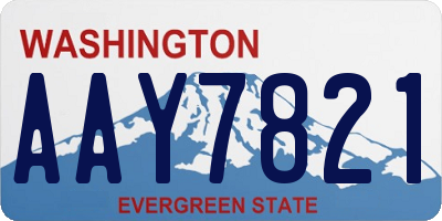 WA license plate AAY7821