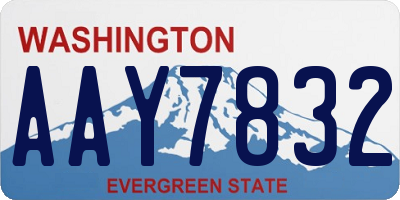 WA license plate AAY7832