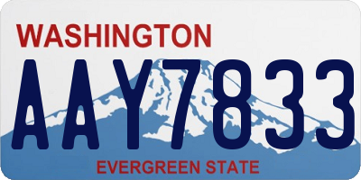 WA license plate AAY7833