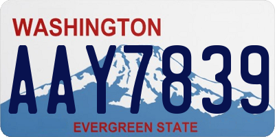WA license plate AAY7839