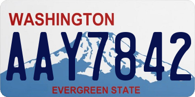 WA license plate AAY7842