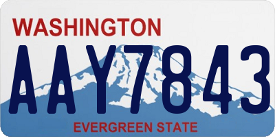 WA license plate AAY7843