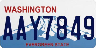 WA license plate AAY7849
