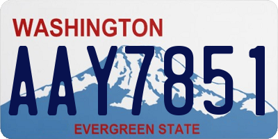 WA license plate AAY7851