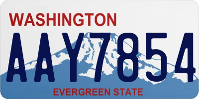 WA license plate AAY7854