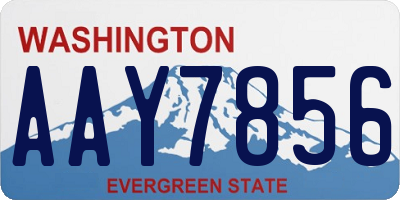 WA license plate AAY7856