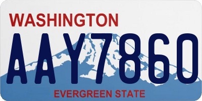 WA license plate AAY7860