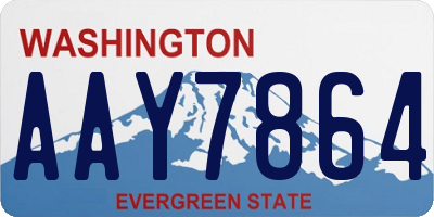 WA license plate AAY7864