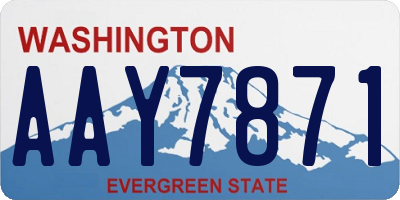 WA license plate AAY7871
