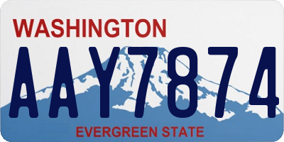 WA license plate AAY7874