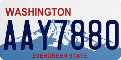 WA license plate AAY7880