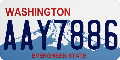 WA license plate AAY7886
