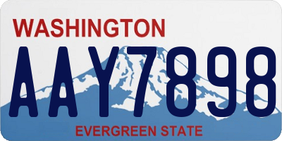 WA license plate AAY7898