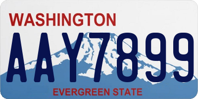 WA license plate AAY7899