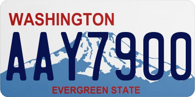 WA license plate AAY7900