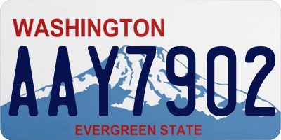 WA license plate AAY7902