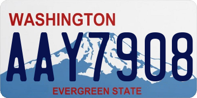 WA license plate AAY7908
