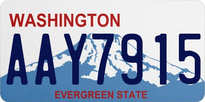 WA license plate AAY7915