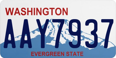 WA license plate AAY7937