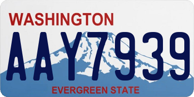 WA license plate AAY7939