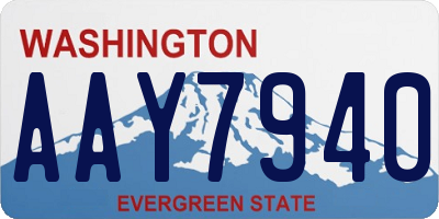 WA license plate AAY7940
