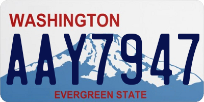 WA license plate AAY7947