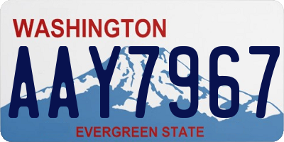 WA license plate AAY7967