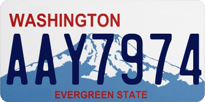 WA license plate AAY7974