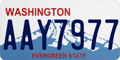 WA license plate AAY7977