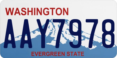 WA license plate AAY7978