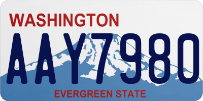 WA license plate AAY7980