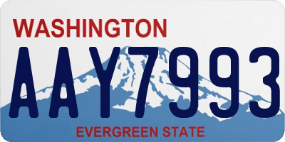 WA license plate AAY7993