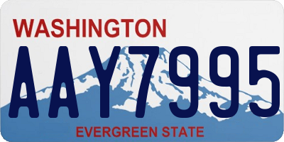 WA license plate AAY7995