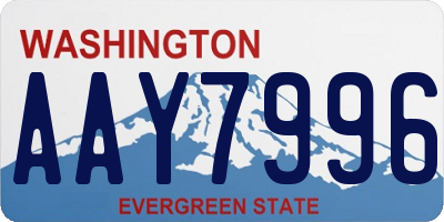 WA license plate AAY7996