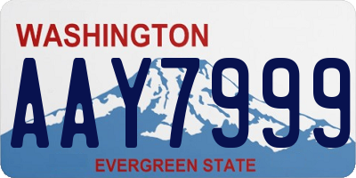 WA license plate AAY7999