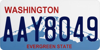 WA license plate AAY8049