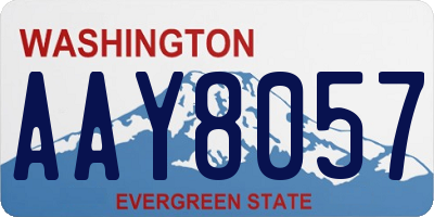WA license plate AAY8057