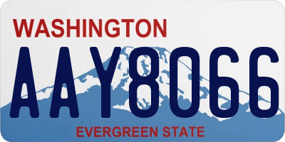 WA license plate AAY8066